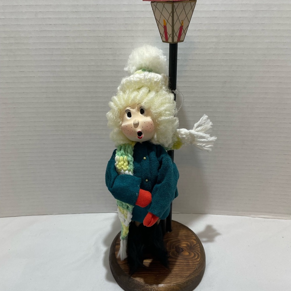 Musical Caroler Plays Joy To The World Signed By Artist Handmade